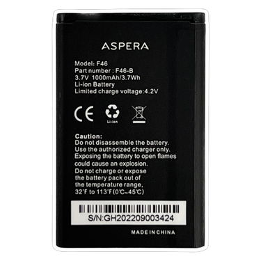 Replacement Battery Suits Aspera F46 Flip Mobile Phone (F46-B)